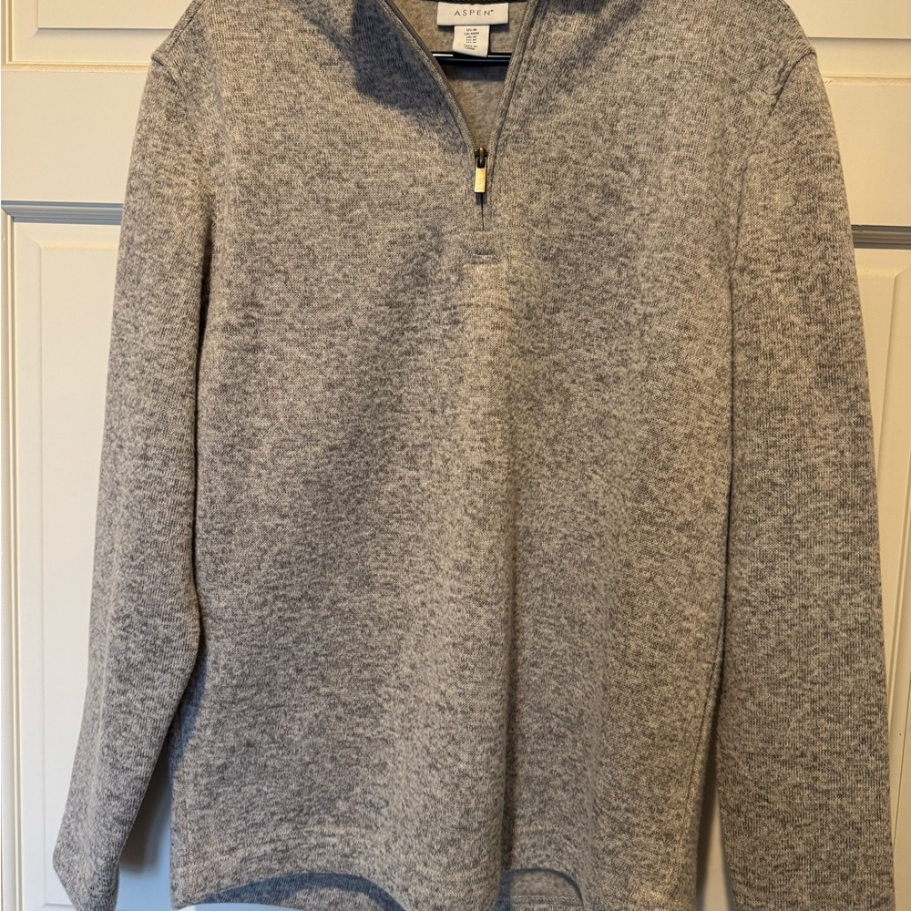 Men's Heather Green Quarter-Zip Pullover
